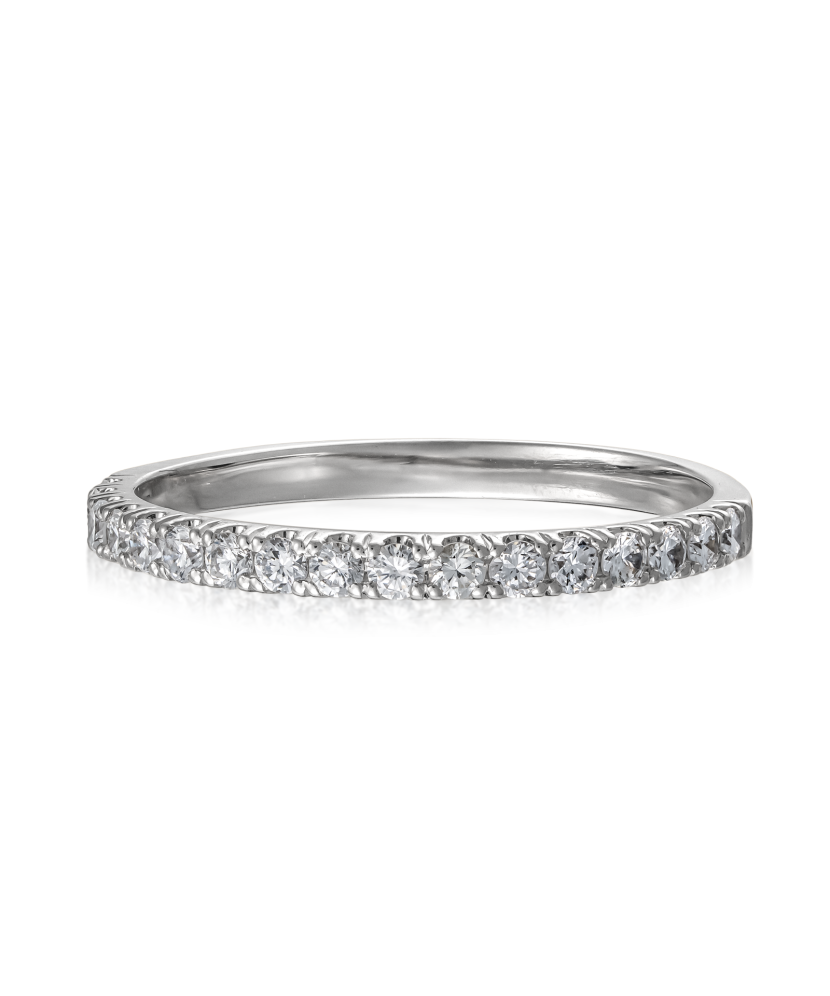White gold ring with diamonds