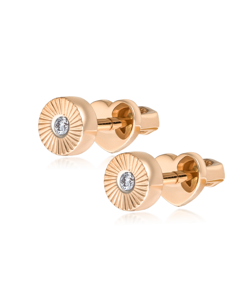 Gold earrings with diamonds Gold earrings with diamonds