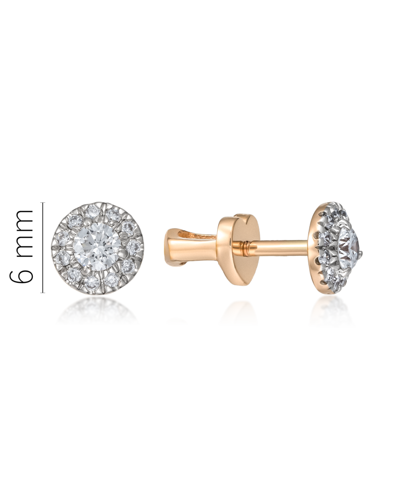 Золотые серьги с алмазами Золотые серьги с алмазами