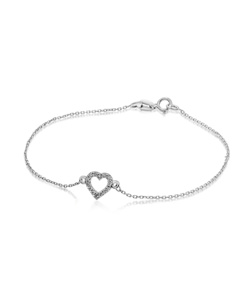 White gold bracelet with diamonds "Heart" White gold bracelet with diamonds "Heart"