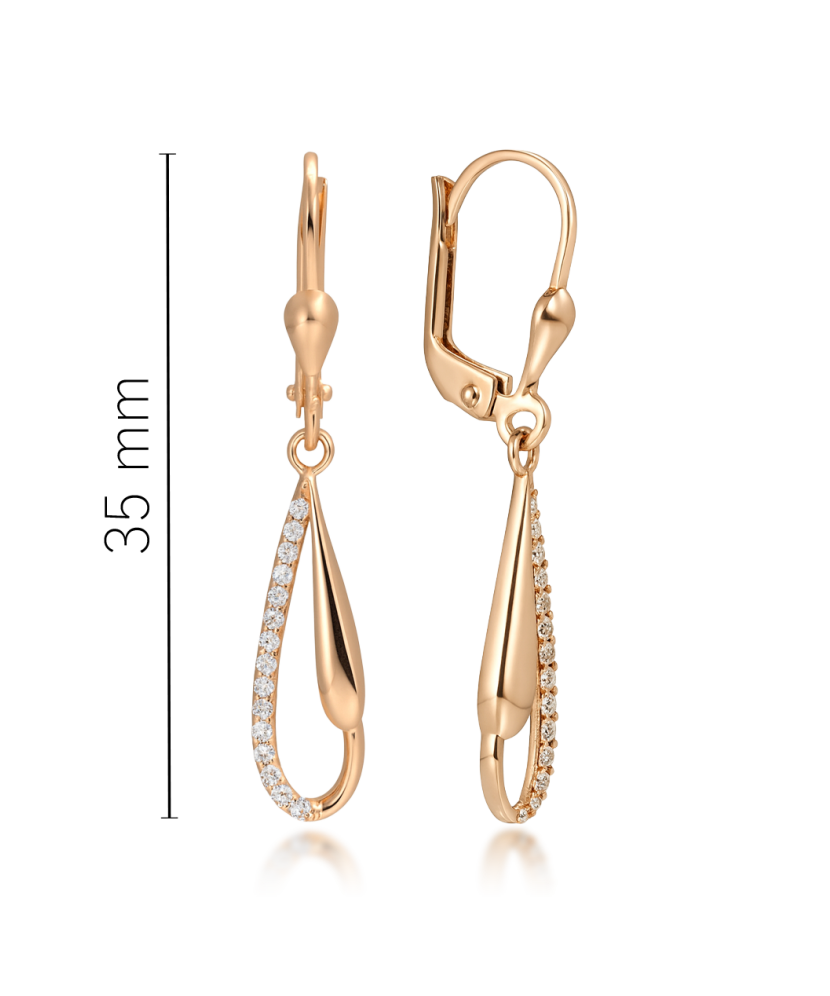 Золотые серьги с цирконами