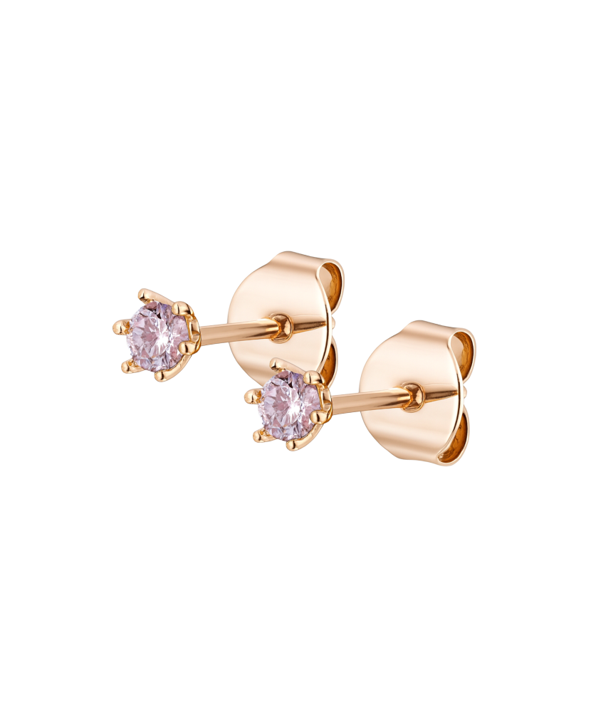 Золотые серьги с цирконами