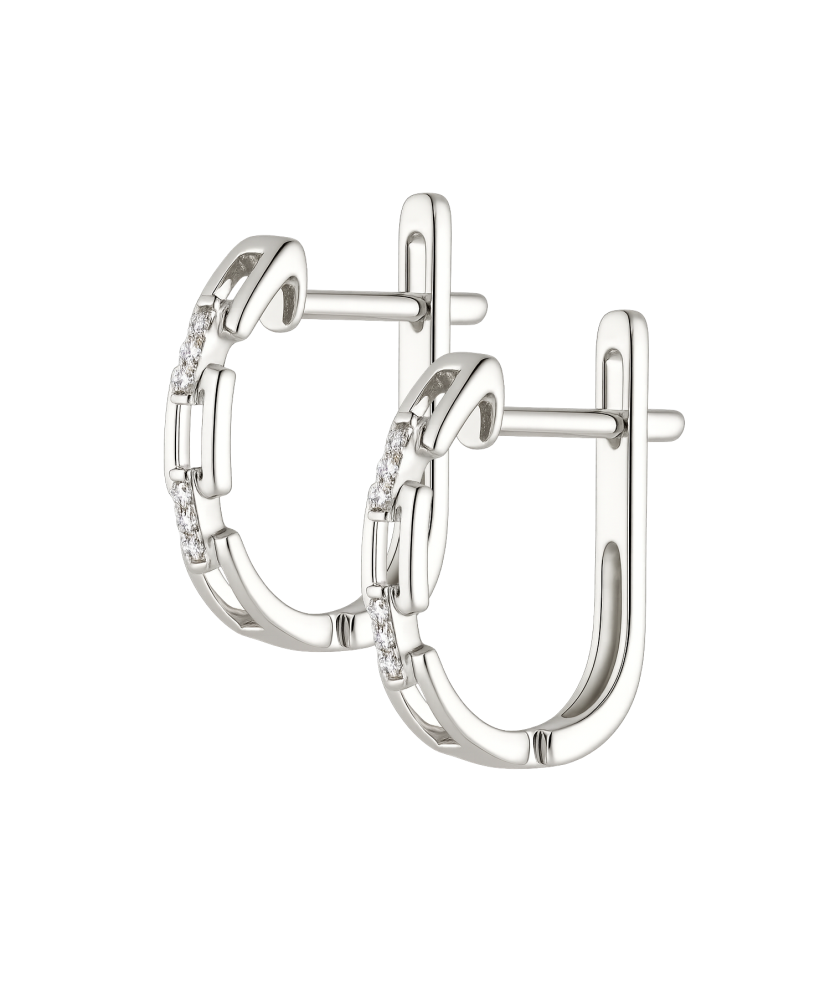 White Gold earrings with diamonds White Gold earrings with diamonds
