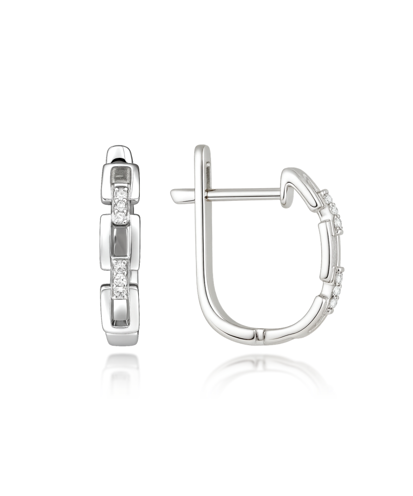 White Gold earrings with diamonds White Gold earrings with diamonds