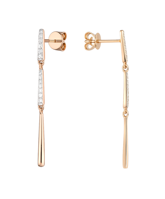 Золотые серьги с алмазами