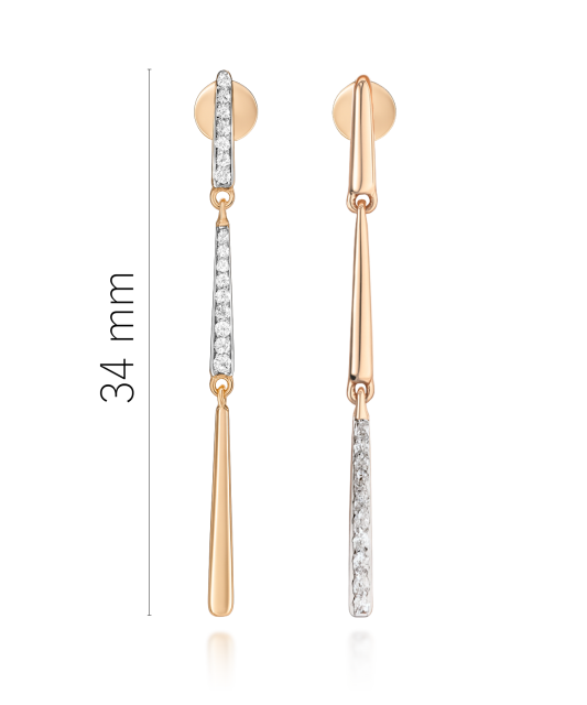 Золотые серьги с алмазами