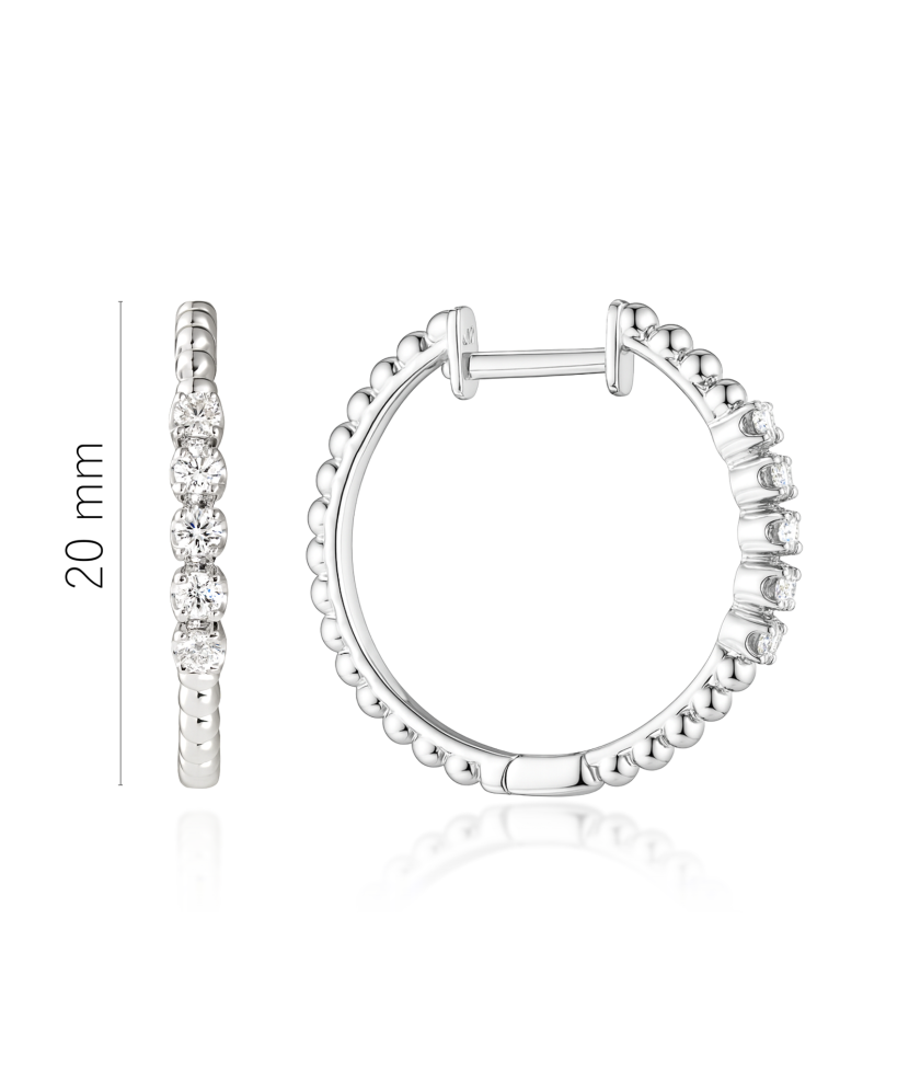 Серьги из белого золота с бриллиантами