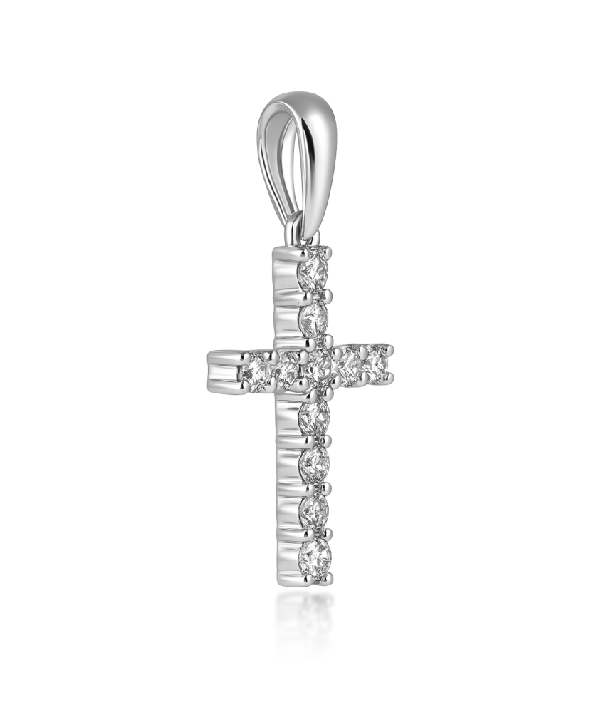 White gold pendant with diamonds "Cross"