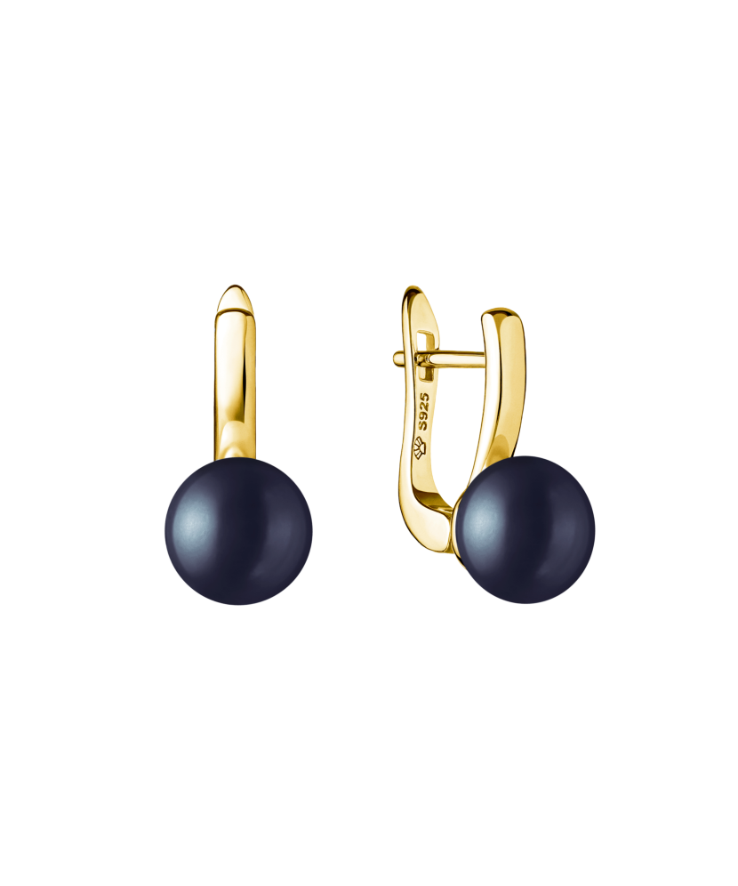 Gilded sterling silver earrings with pearls Gilded sterling silver earrings with pearls