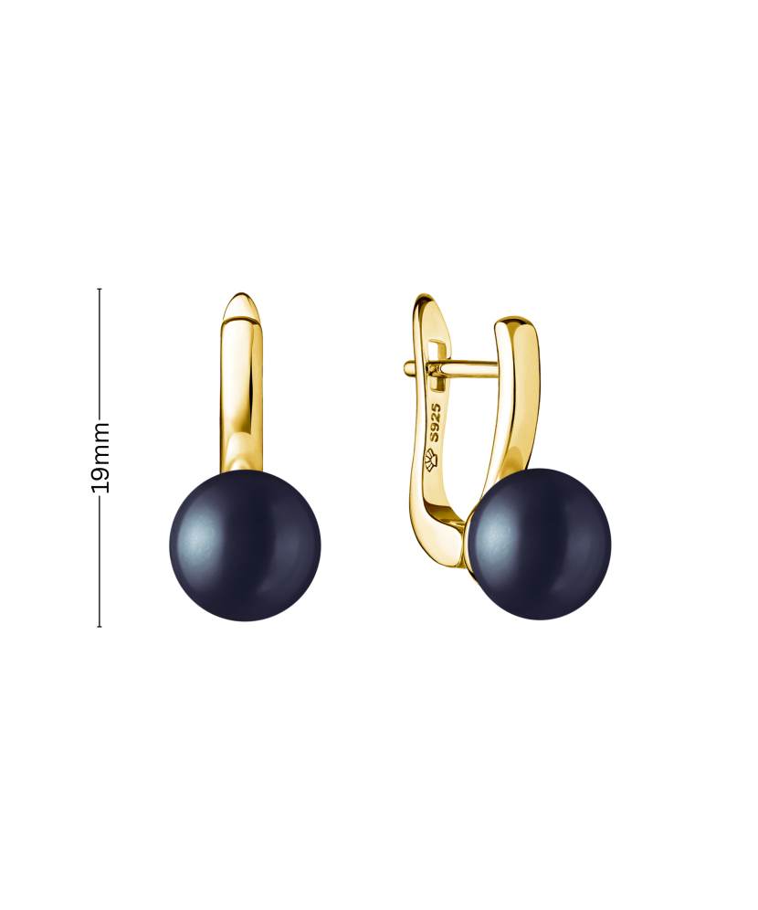 Gilded sterling silver earrings with pearls Gilded sterling silver earrings with pearls