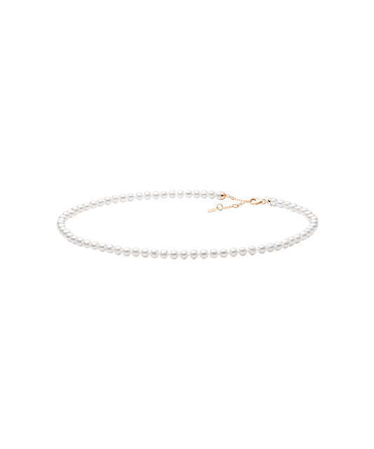 Pearl necklaces with silver gilt