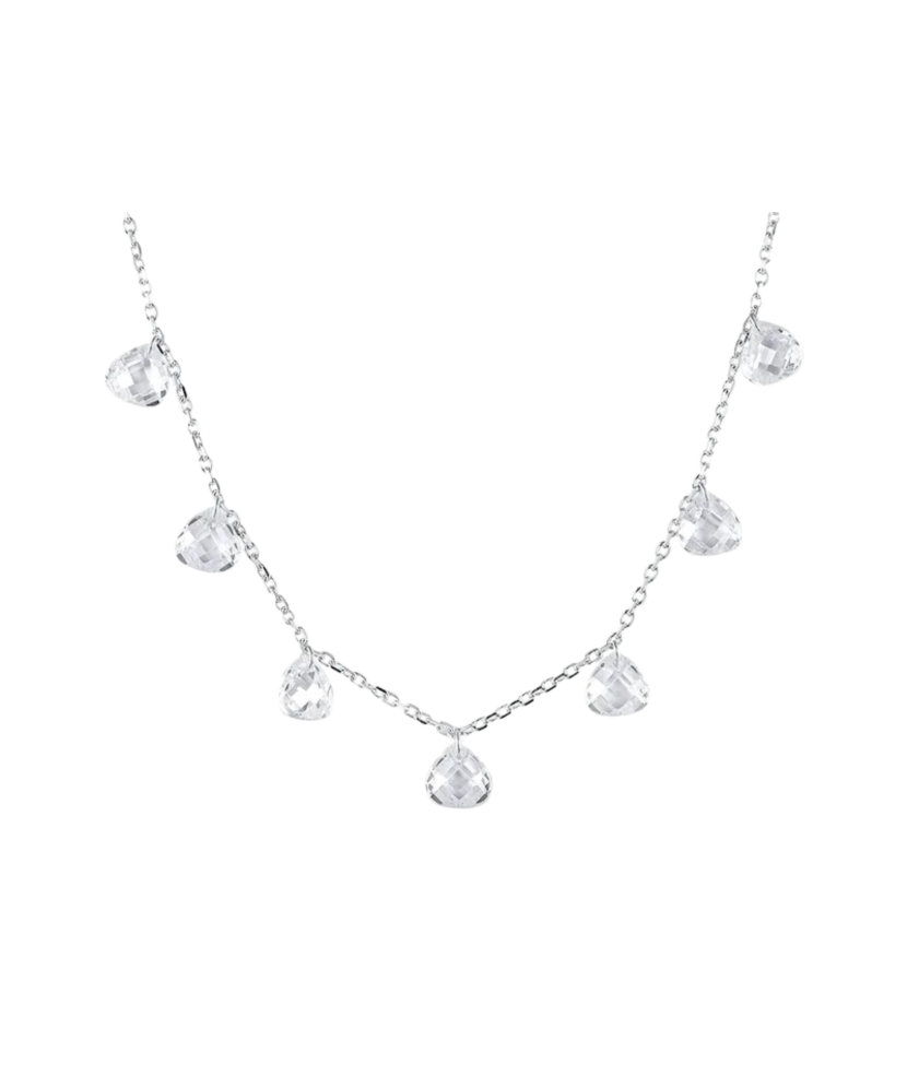 Sterling silver chain with zirconium pendant Sterling silver chain with zirconium pendant