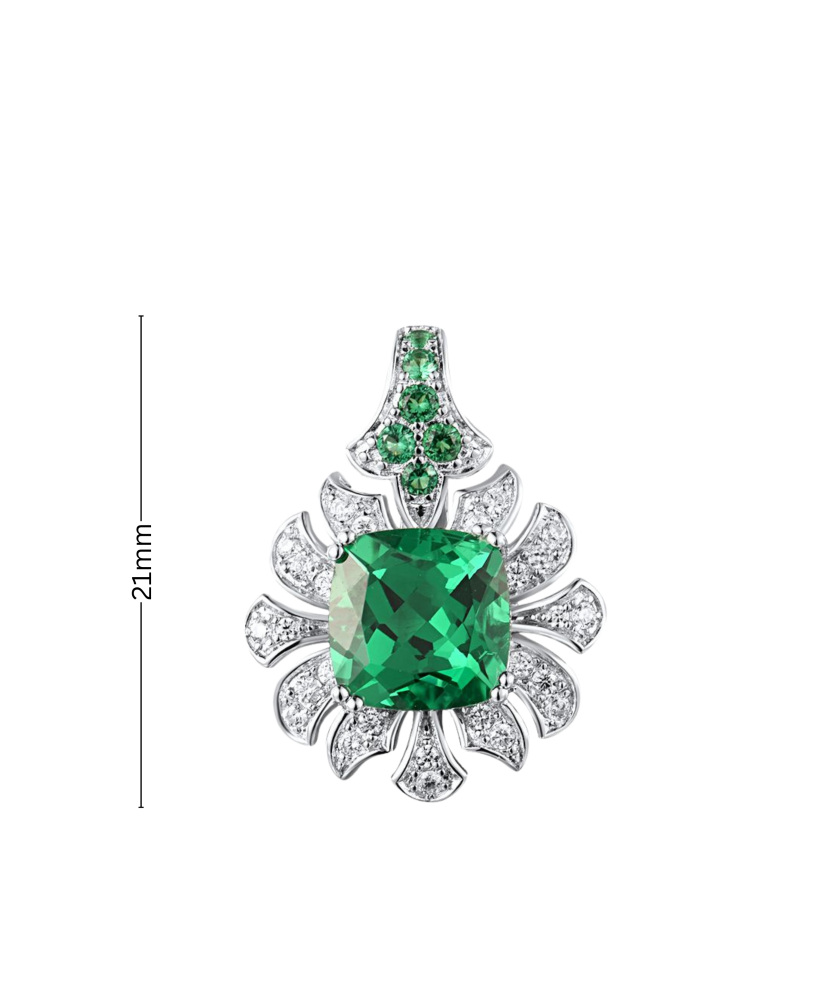 Sterling Silver pendant with spinels and zircons