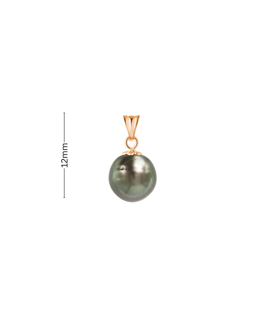 Gold pendant with Tahitian pearl