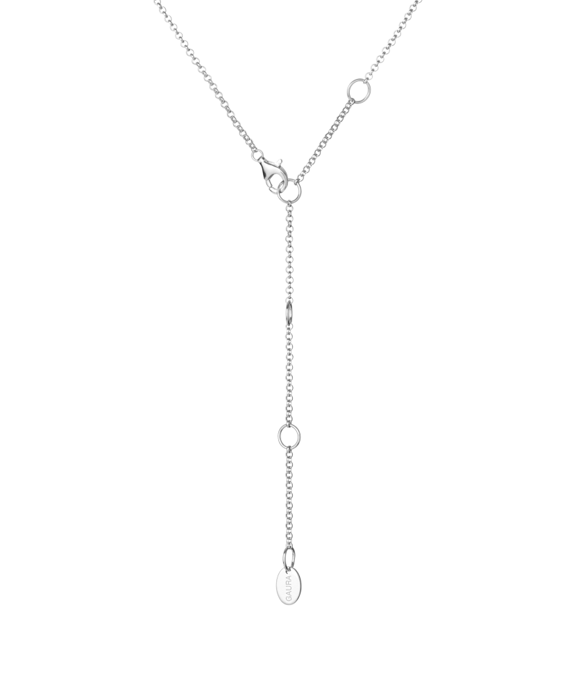 Sterling silver chain with pearl pendant and zircons