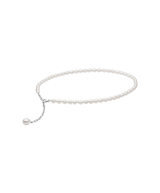 Pearl necklaces with sterling silver