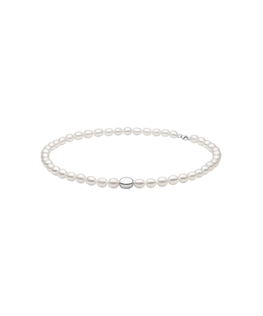 Pearl necklaces with sterling silver