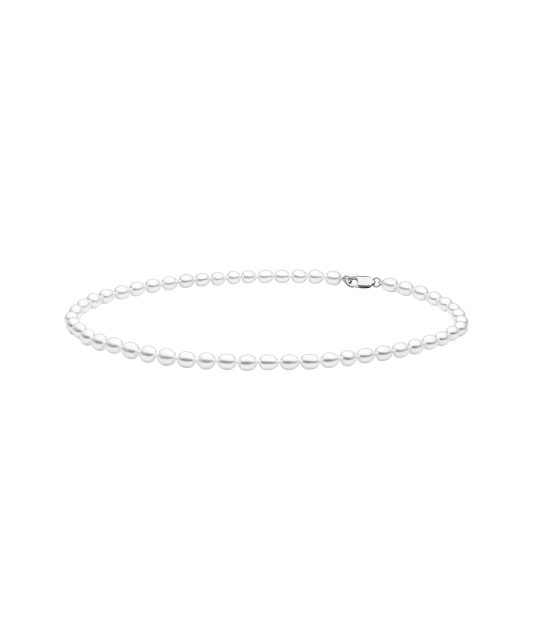 Pearl necklaces with sterling silver