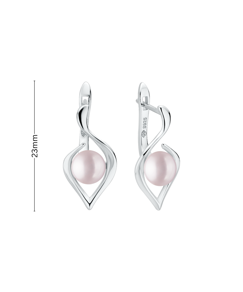 Sterling silver earrings with pearls