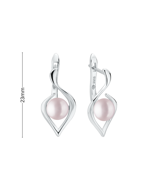 Sterling silver earrings with pearls