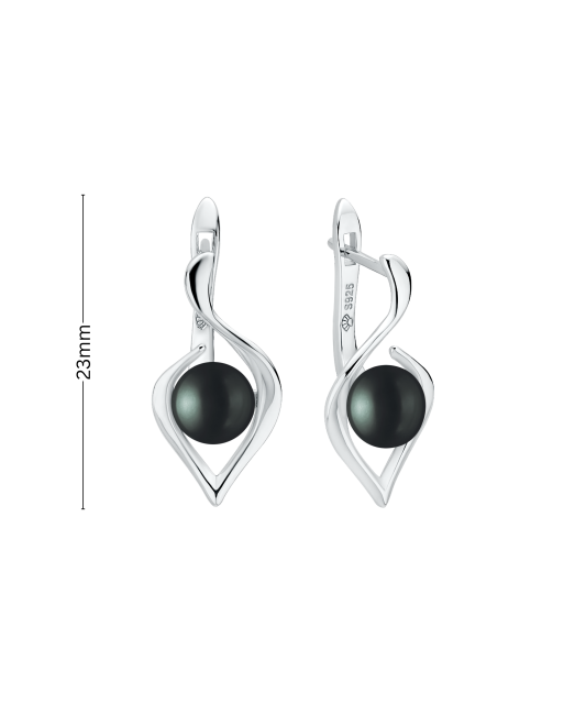 Серьги из серебра с жемчугом