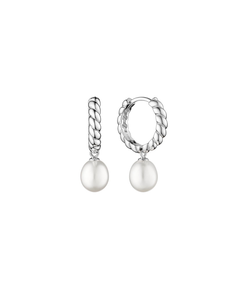Sterling silver earrings with pearls