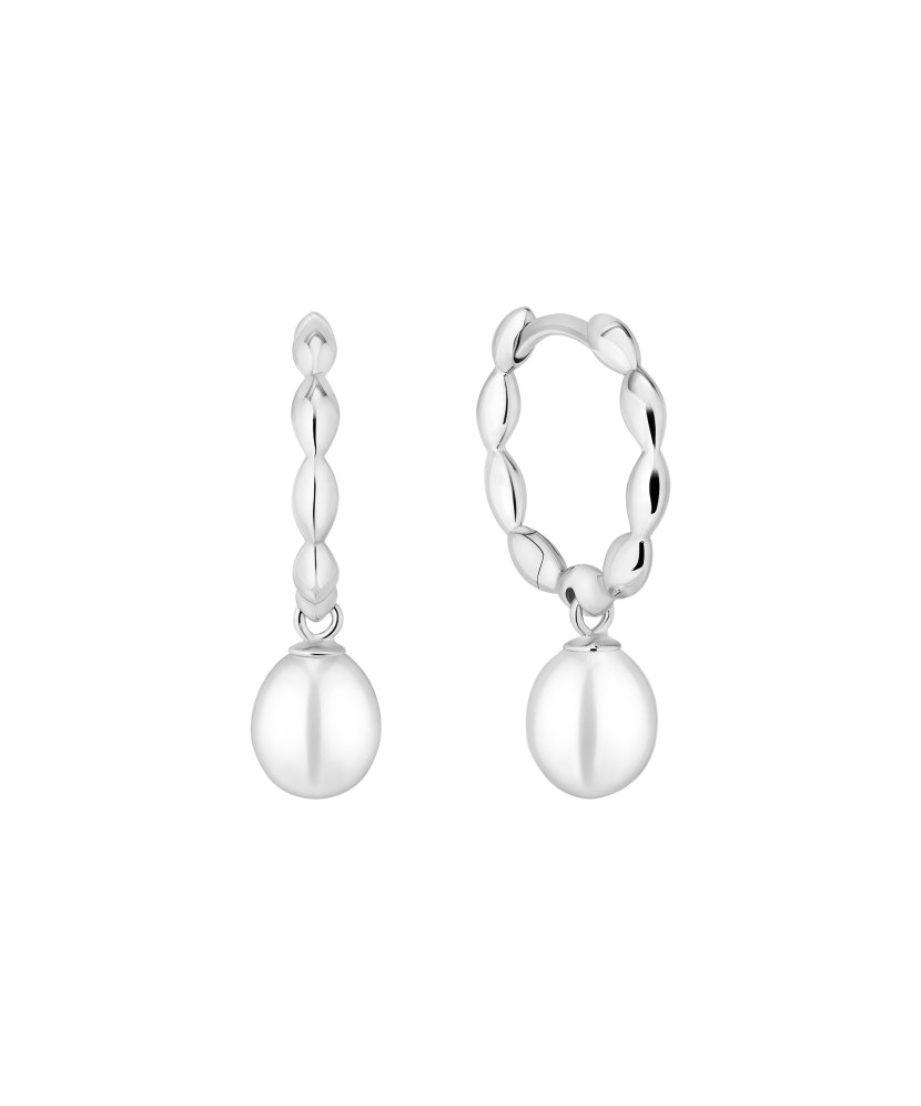 Sterling silver earrings with pearls