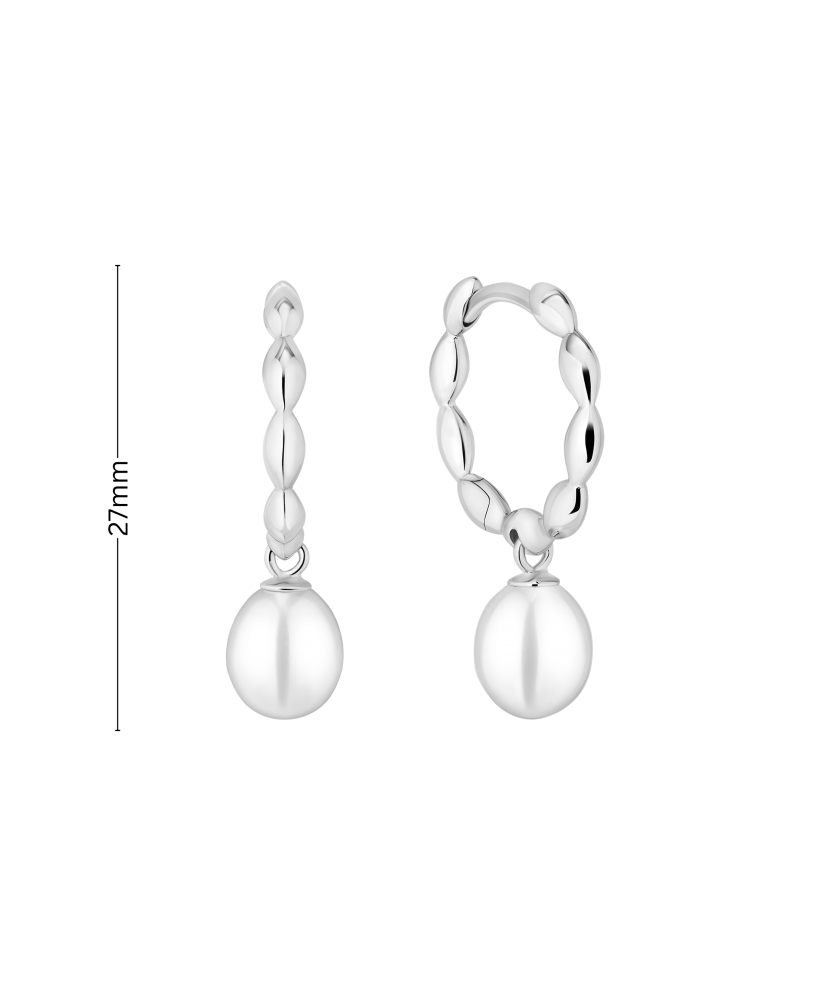 Sterling silver earrings with pearls