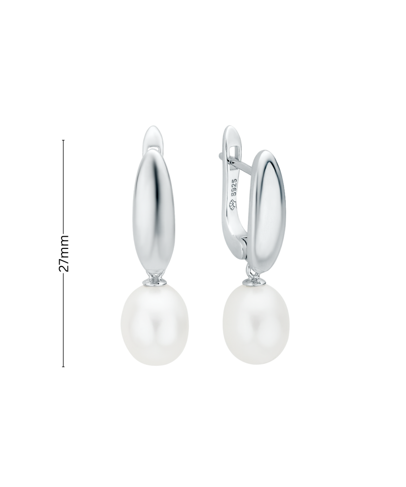 Sterling silver earrings with pearls