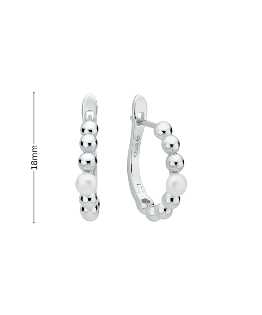 Sterling silver earrings with pearls