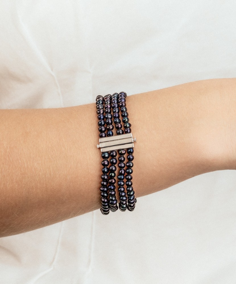 Жемчужный браслет с серебром Жемчужный браслет с серебром