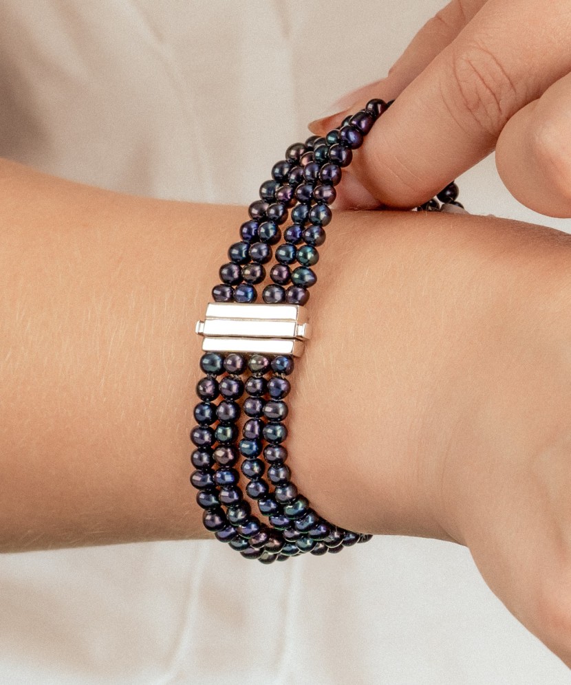 Жемчужный браслет с серебром Жемчужный браслет с серебром