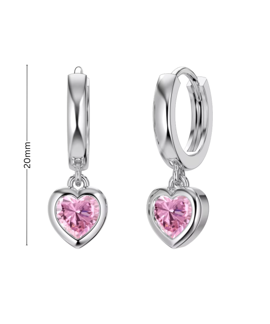Серьги из серебра с цирконами