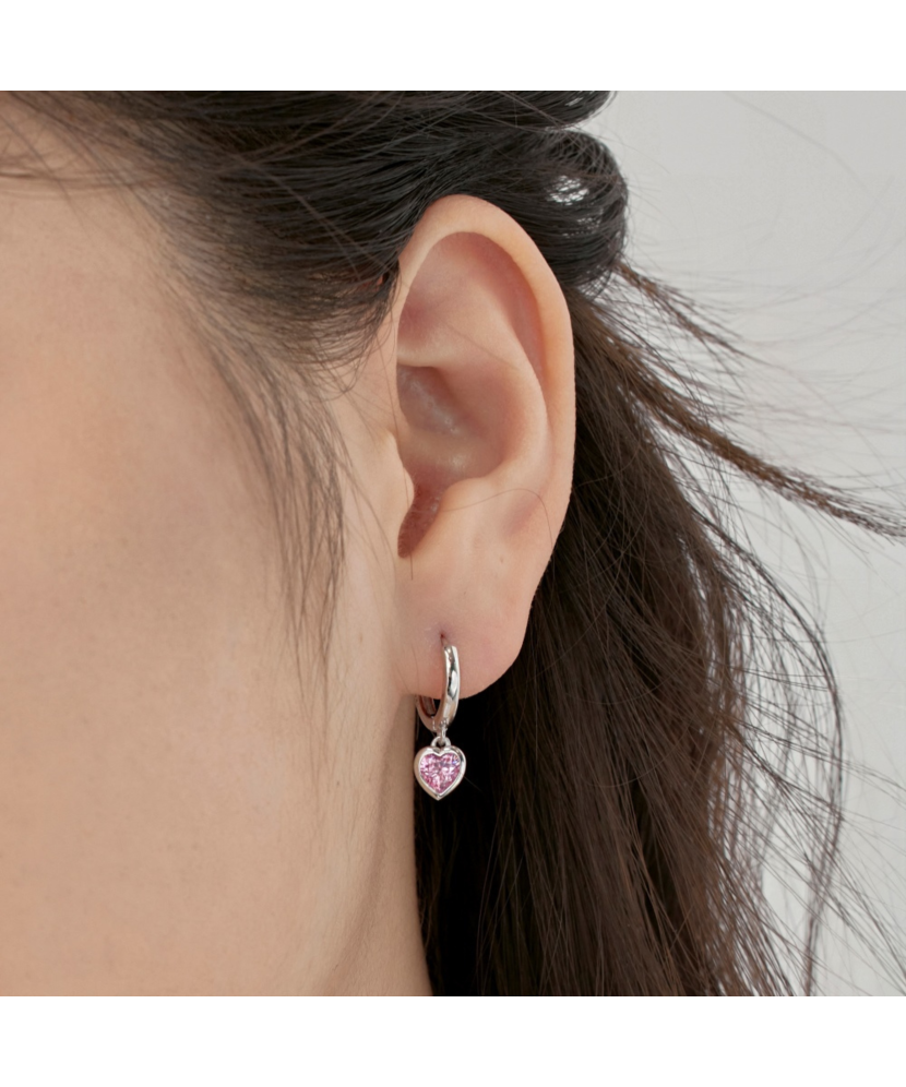 Sterling silver earrings with zircons