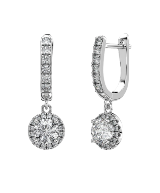 Серьги из серебра с цирконами