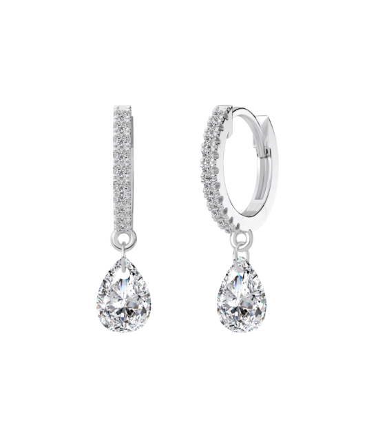 Серьги из серебра с цирконами