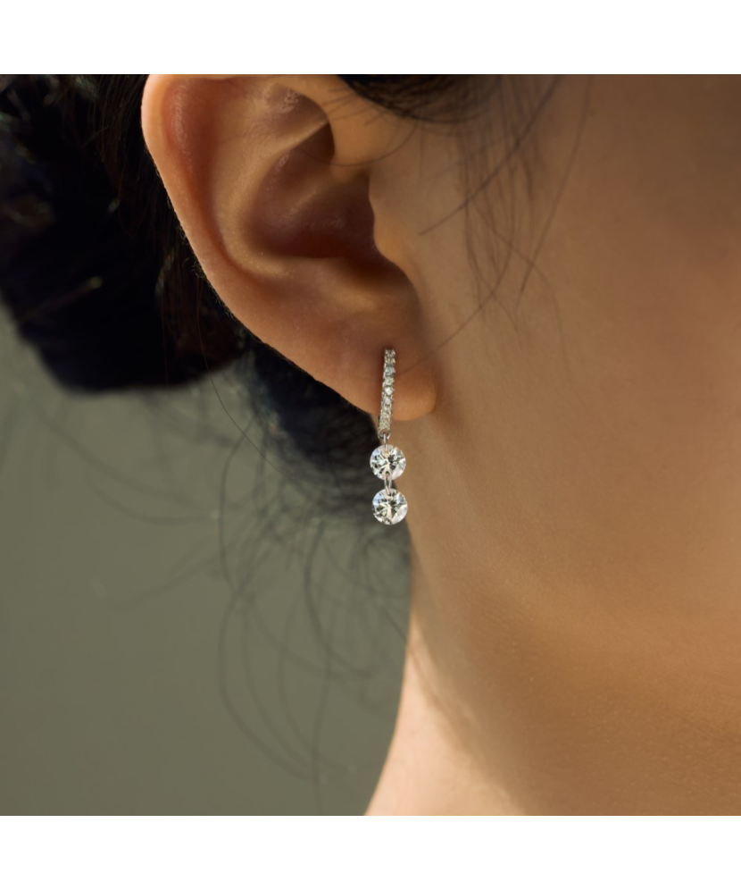 Sterling silver earrings with zircons