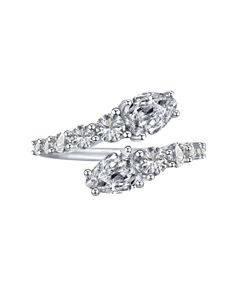 Sterling silver ring with zircons Sterling silver ring with zircons