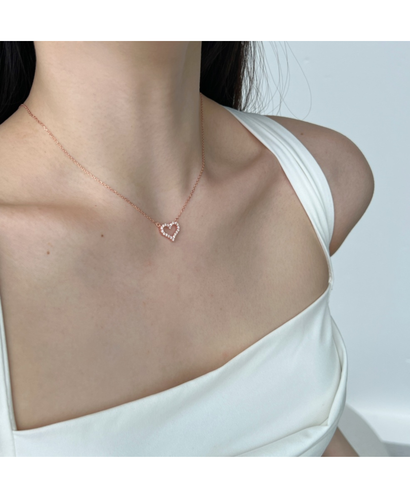 Позолоченная серебряная цепочка с подвеской «Сердце»