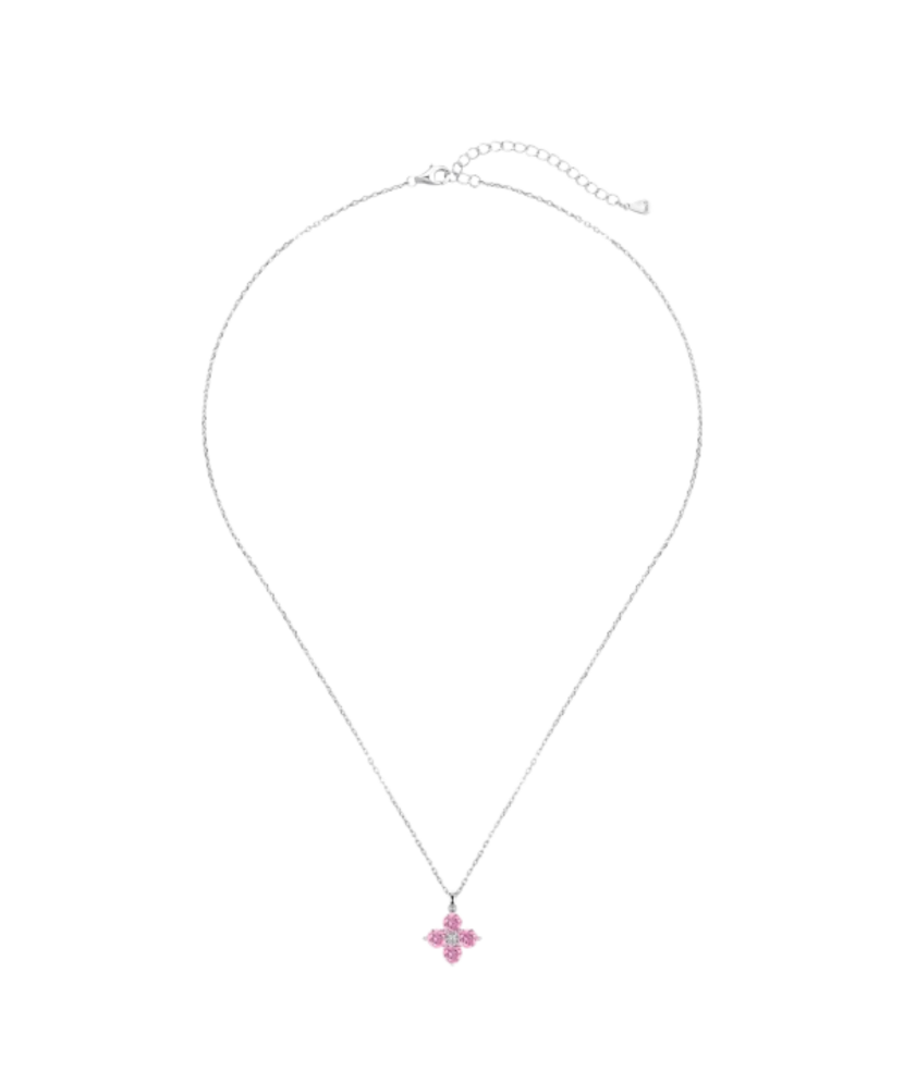Sterling silver chain with zirconium pendant