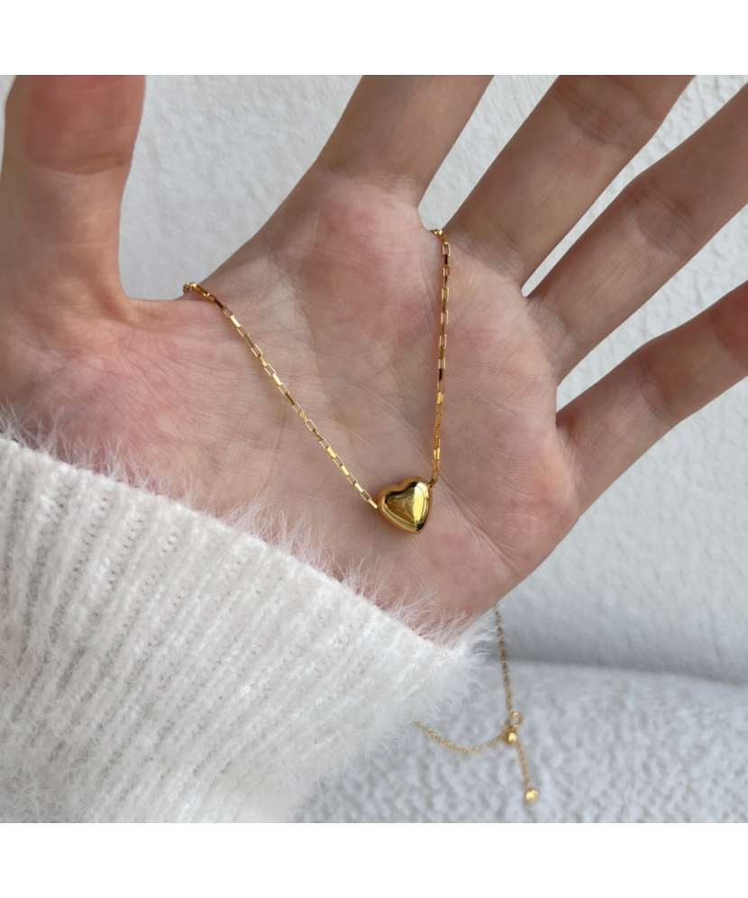 Gold-plated Sterling Silver chain with pendant "Heart"