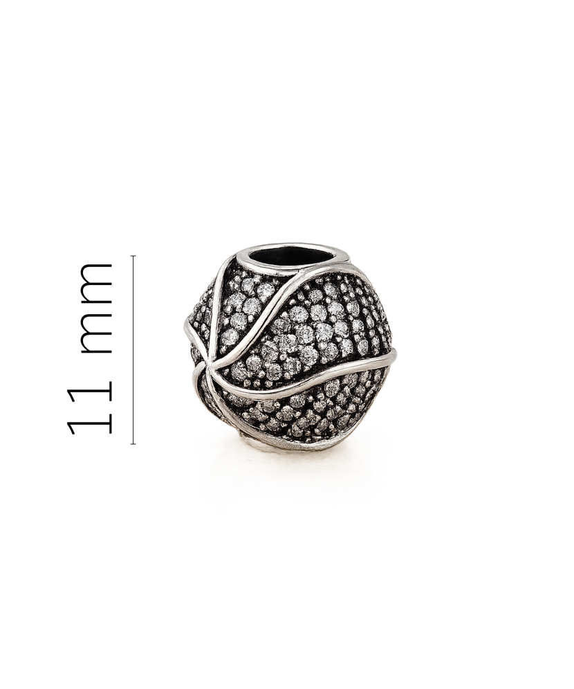 Позолоченная подвеска из серебра "Бочонок" с цирконами