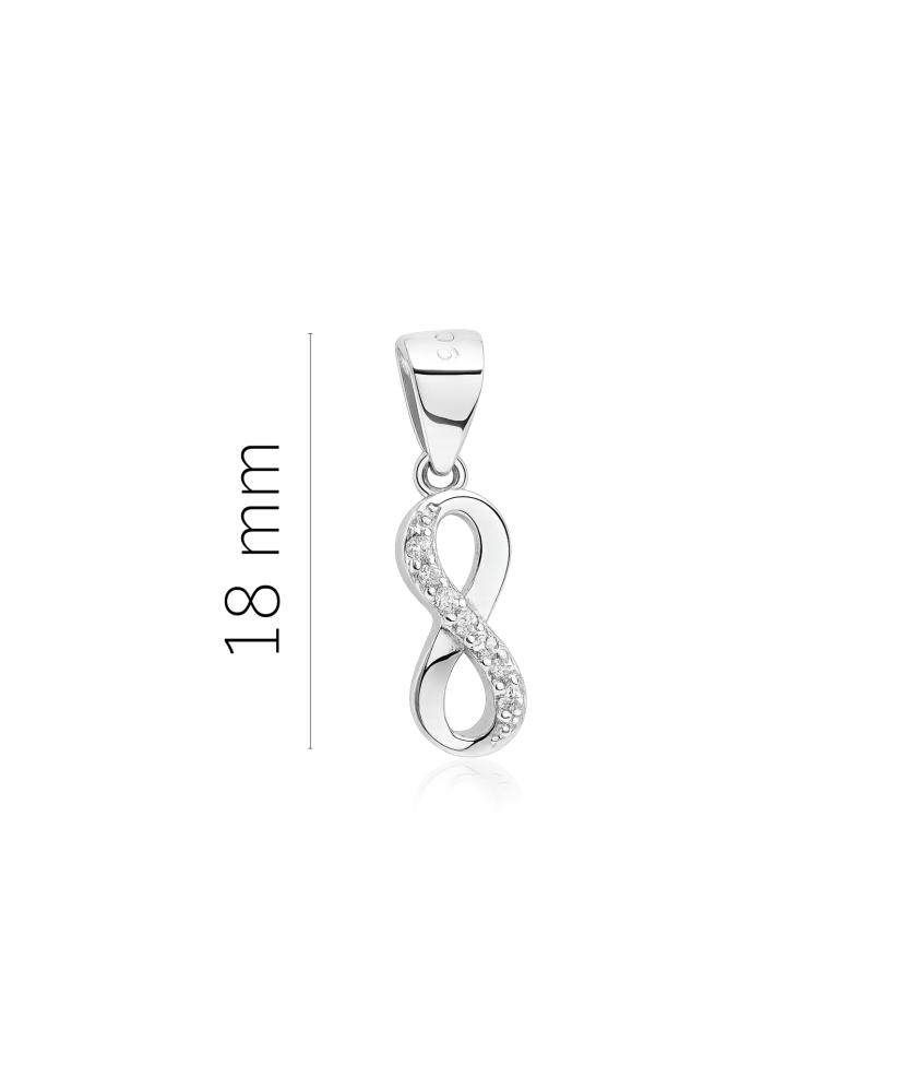 Sterling silver pendant with zircons