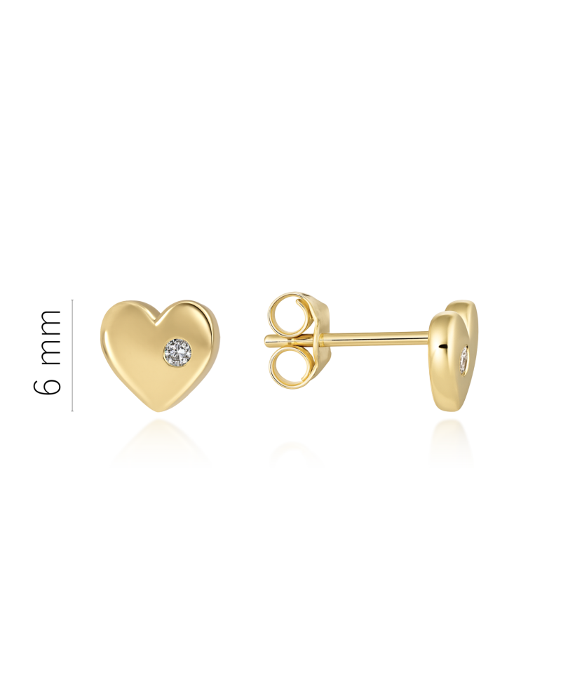 Yellow Gold earrings with diamonds