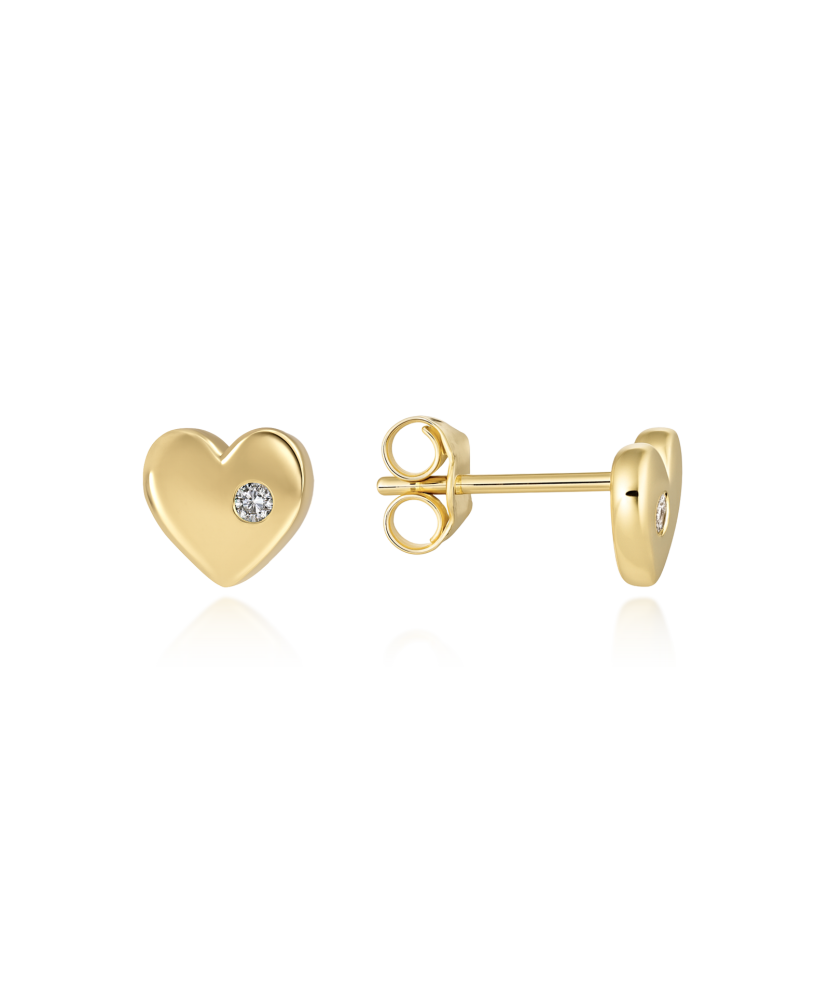 Yellow Gold earrings with diamonds