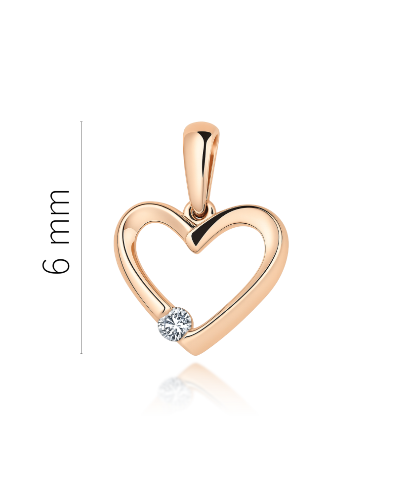 Gold pendant with diamond "Heart"