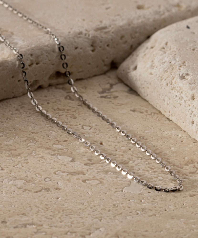 White gold chain "Anchor" 1.2mm