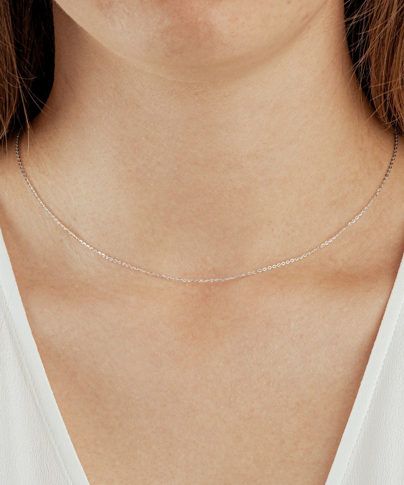 White gold chain "Anchor" 1.2mm