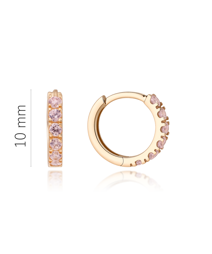 Золотые серьги с цирконами