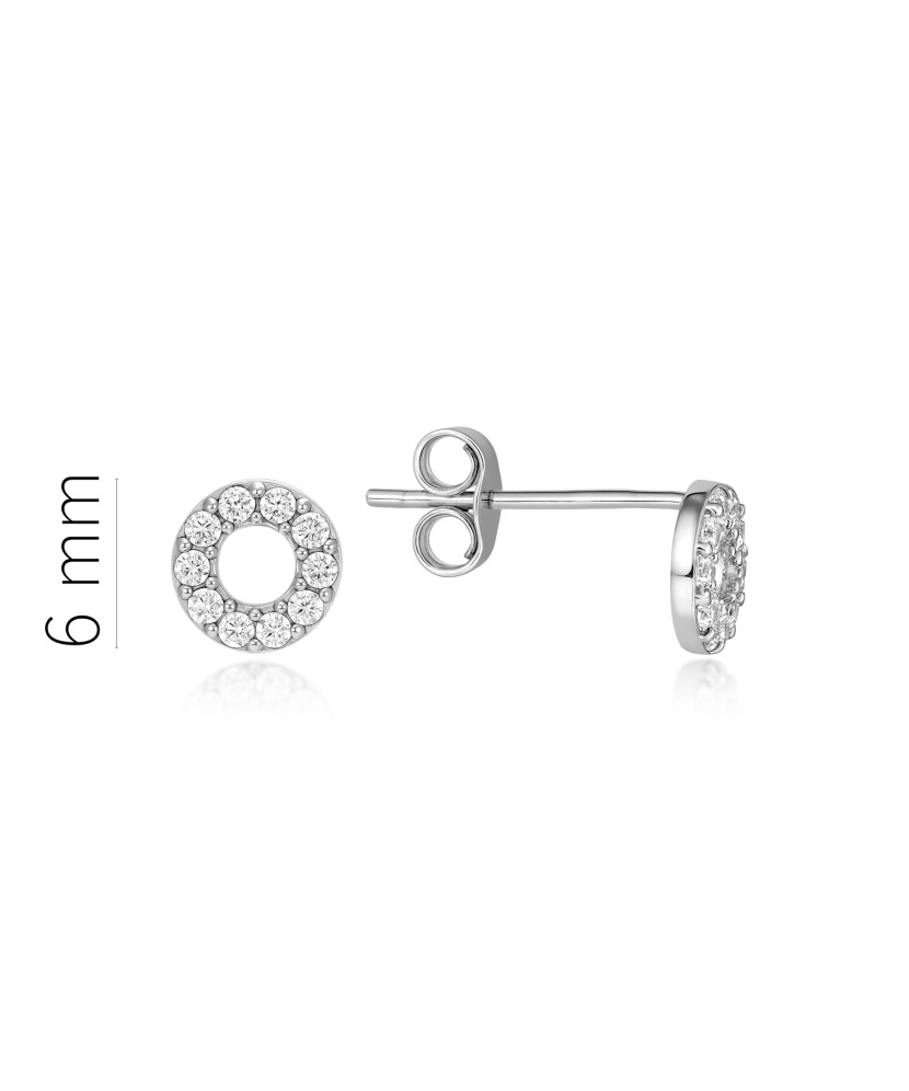 Gold earrings with zircons